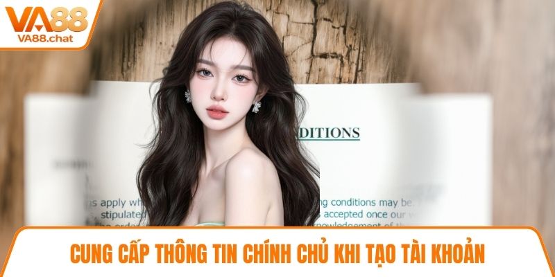 Cung cấp thông tin chính chủ khi tạo tài khoản